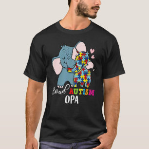 Proud Opa Autism Awareness Family Matching T-Shirt