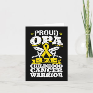 Proud Opa Of A Childhood Cancer Warrior Awareness Card