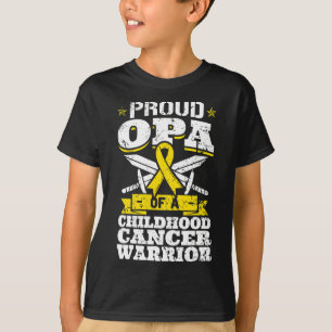 Proud Opa Of A Childhood Cancer Warrior Awareness  T-Shirt