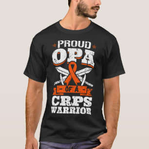 Proud Opa Of A Crps Warrior Rsd Awareness Ribbon R T-Shirt