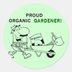 Proud Organic Gardener Tshirts and Gifts Classic Round Sticker
