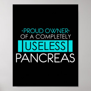 Proud Owner of a Useless Pancreas Pancreatitis Poster