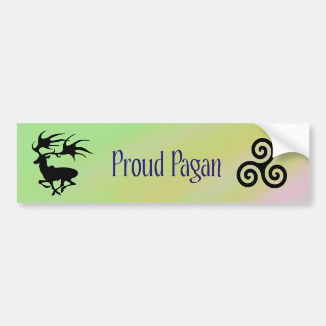 Proud Pagan Bumper Sticker (Front)