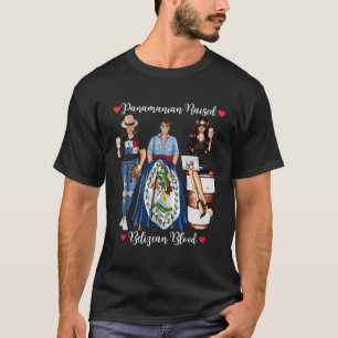 Proud Panaian With Belizean Roots Belise Flag Pana T-Shirt