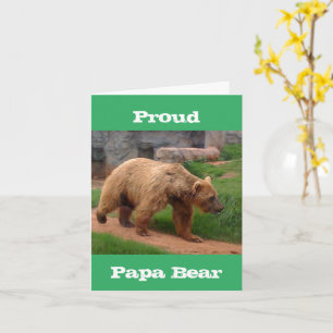 Proud Papa Bear Father's Day Greeting Card