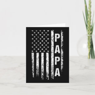 Proud Papa Funny Fathers Day 2024 Gifts Dad Americ Card