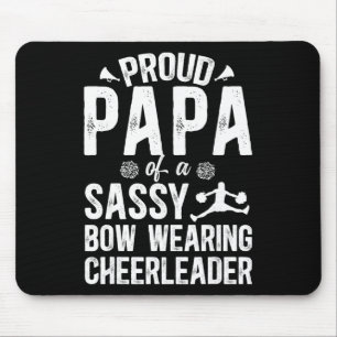 Proud Papa Of A Cheerleader Papa Cheer Papa Grandp Mouse Pad