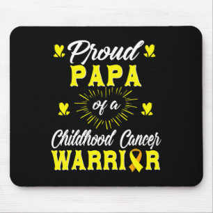 Proud Papa Of A Childhood Cancer Warrior Awareness Mouse Pad