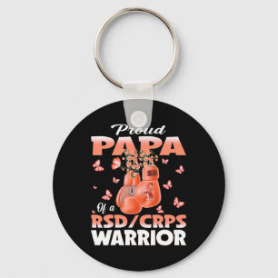 Proud Papa Of A Rsd Crps Warrior Awareness Boxing  Key Ring