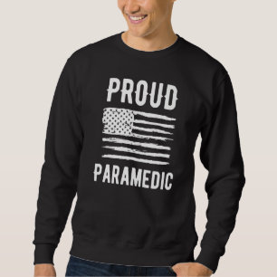 Proud Paramedic Profession American Flag Premium Sweatshirt