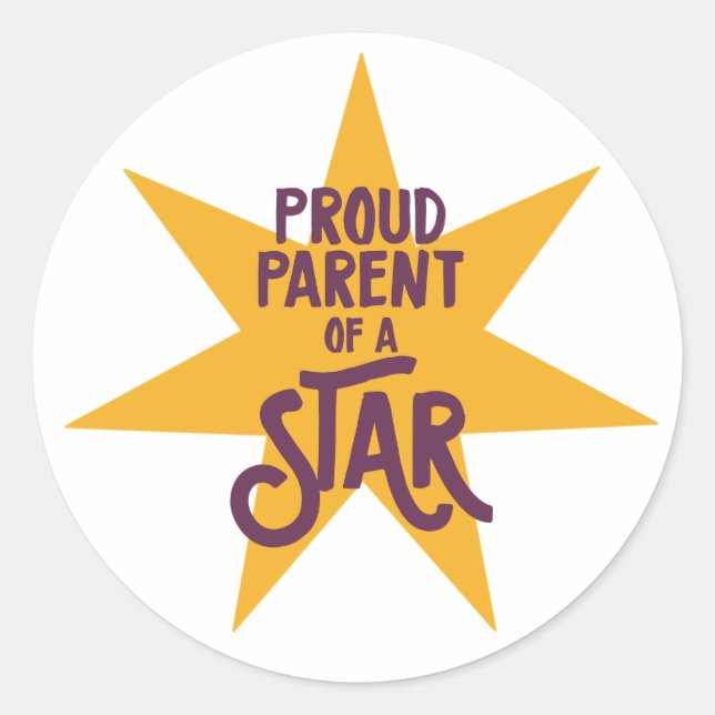 Proud Parent Classic Round Sticker (Front)