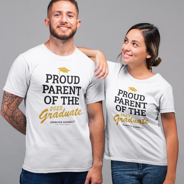 Proud Parent Family Graduate Black Yellow T-Shirt (Creator Uploaded)