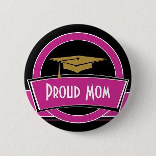 Proud Parent Grad Graduation Button