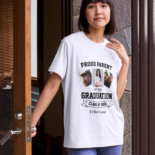 Proud Parent Graduation 3 Photo Collage T-Shirt