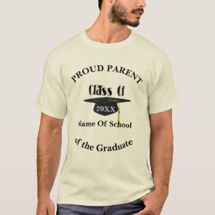 Proud Parent Graduation Cap Personalised T-Shirt
