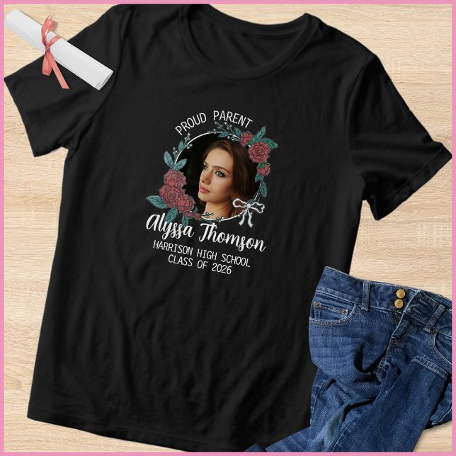 Proud Parent High School Class Of 2026 Photo Tri-Blend Shirt (Creator Uploaded)