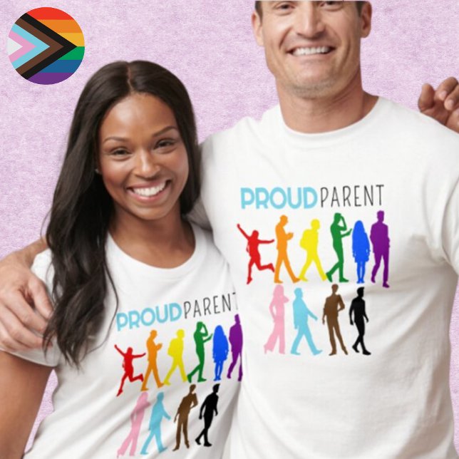 Proud Parent Mixed Gender Pride LGBTQIA+BIPOC T-Shirt (Creator Uploaded)
