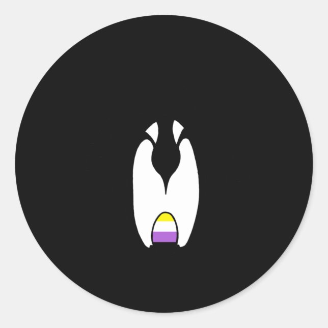Proud Parent Nonbinary (en  Classic Round Sticker (Front)