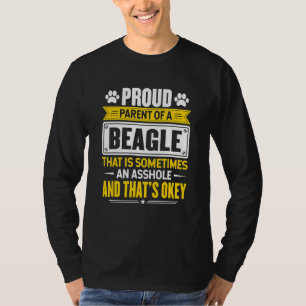 Proud Parent Of A Beagle Dog Owner Mum Dad T-Shirt