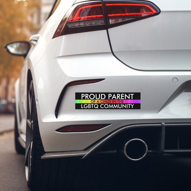 Proud Parent Of A Child in the LGBTQ Community Bumper Sticker (Creator Uploaded)