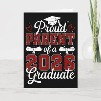 Proud Parent Of A Cl Of 2026 Graduate Senior Gradu Card