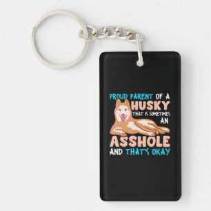 Proud Parent Of A Husky Dog Key Ring