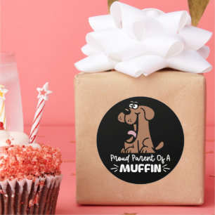 Proud Parent of a Muffin Baking Designs For Pastry Classic Round Sticker