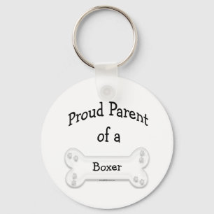 Proud Parent of Boxer Key Ring