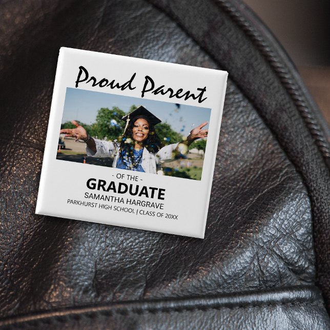 Proud Parent Of The Graduate | Photo 15 Cm Square Badge (Creator Uploaded)