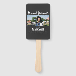 Proud Parent Of The Graduate Photo Hand Fan