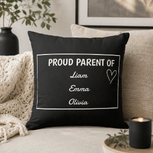 Proud Parent of - With Custom Names Cushion