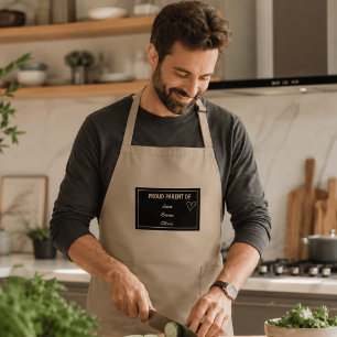 Proud Parent of with Custom Names Long Apron