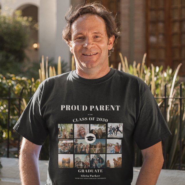 Proud parent photo collage graduation T-Shirt (Creator Uploaded)
