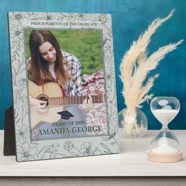 Proud Parents Graduation Photo Keepsake Plaque (Side)