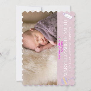 Proud Parents Welcome 1 Photo Cheltenham Font Announcement