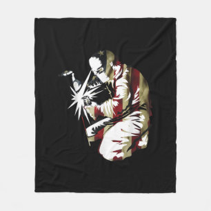 Proud Patriotic American Welder GIft Fleece Blanket