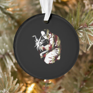 Proud Patriotic American Welder GIft Ornament