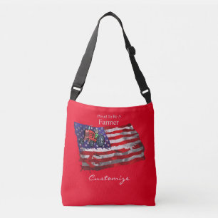 Proud Patriotic Farmer Flag Thunder_Cove Crossbody Bag