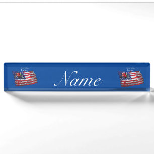Proud Patriotic Farmer Flag Thunder_Cove Nameplate