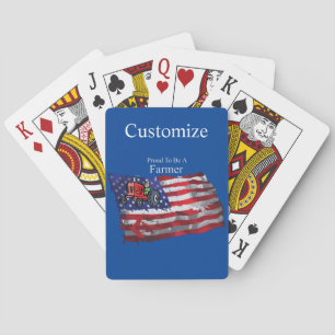 Proud Patriotic Farmer Flag Thunder_Cove Playing Cards
