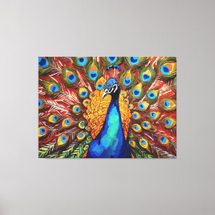 Proud Peacock Canvas Print