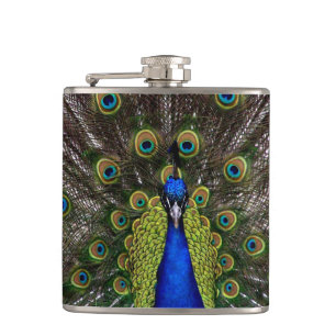 Proud Peacock custom flask