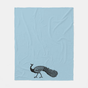 Proud Peacock Fleece Blanket