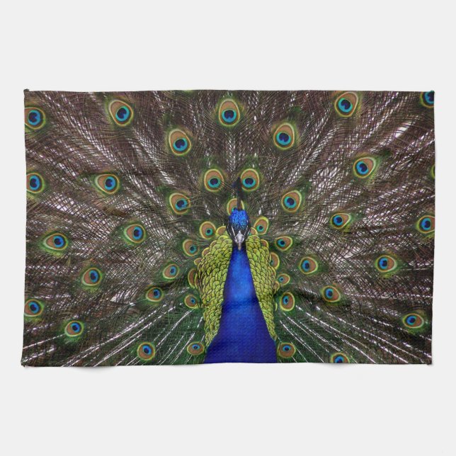 Proud Peacock hand towel (Horizontal)