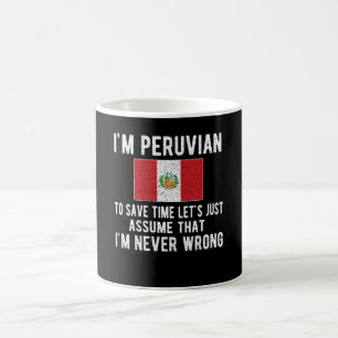 Proud Peruvian Heritage Peru Roots Peruvian Flag Coffee Mug