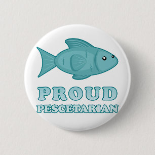Proud Pescetarian 6 Cm Round Badge