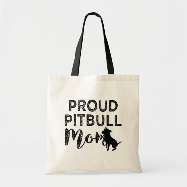 Proud Pit bull Mum tote bag (Front)