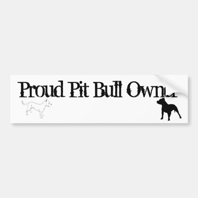 Proud Pit Bull Owner Bumper Sticker (Front)