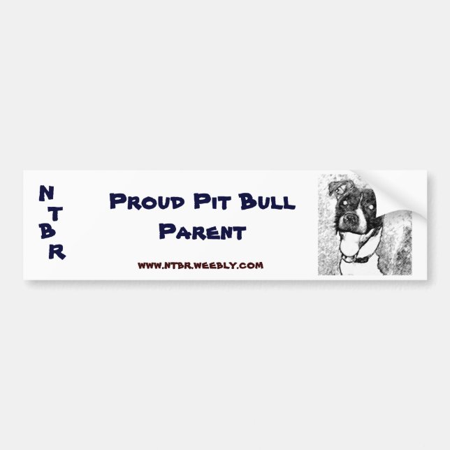 Proud Pit Bull Parent Bumper Sticker (Front)