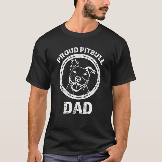 Proud Pitbull Dad mens shirt (Front)